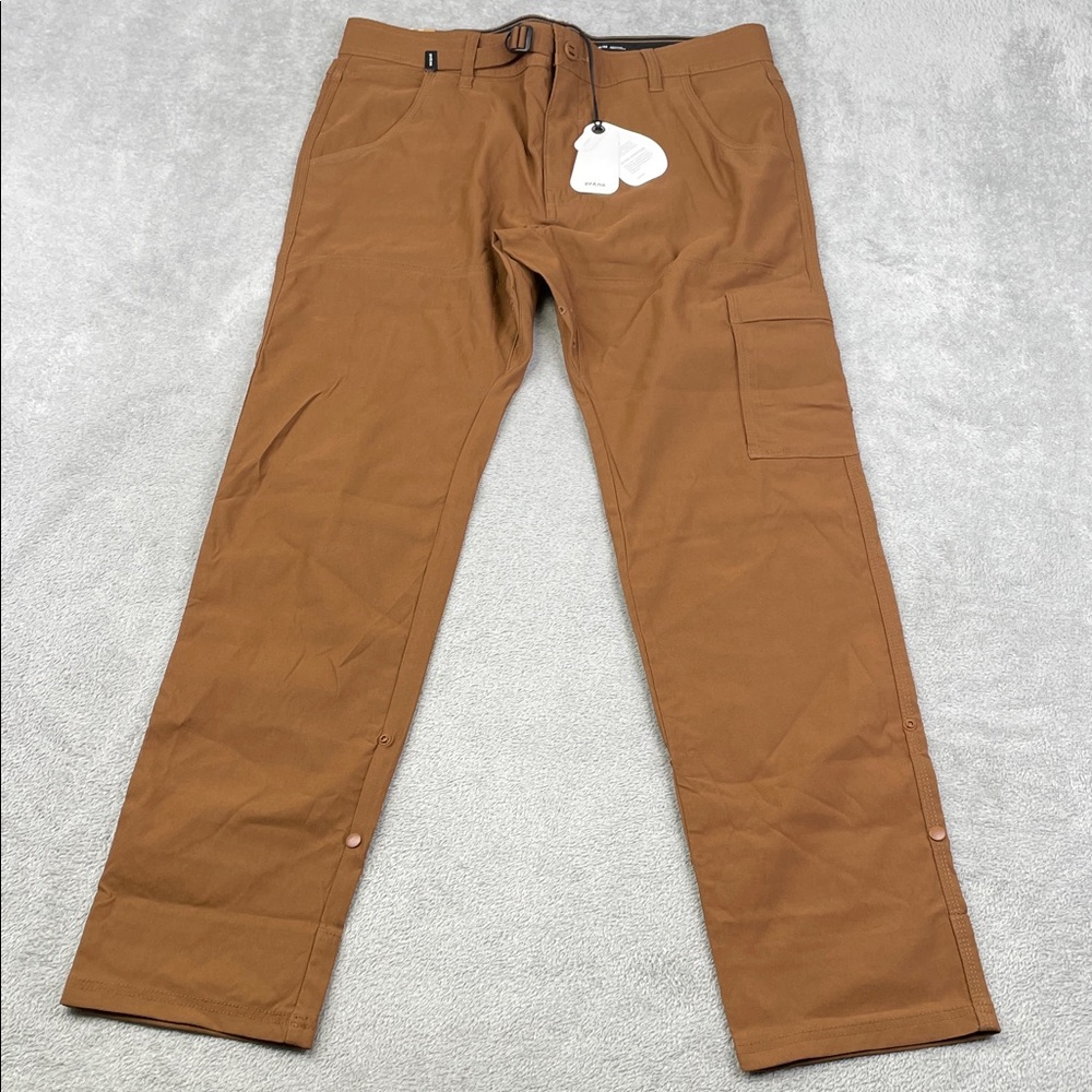 NEW Prana 34/32 Stretch Zion Slim Pant II Men's Sepia Brown Hiking Outdoors